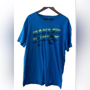 Oakley Shirt Mens XXL Blue Short Sleeve Crew Neck